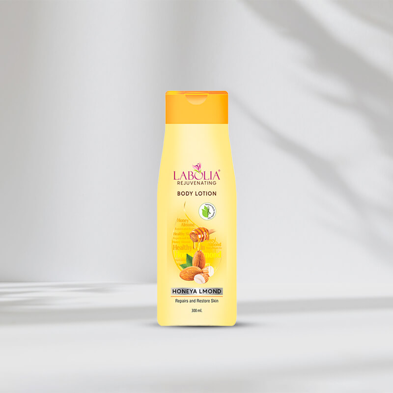 Labolia Hydrating Honey Almond Body Lotion labels