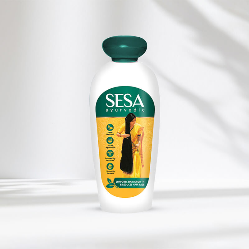 SESA AYURVEDIC OIL labels
