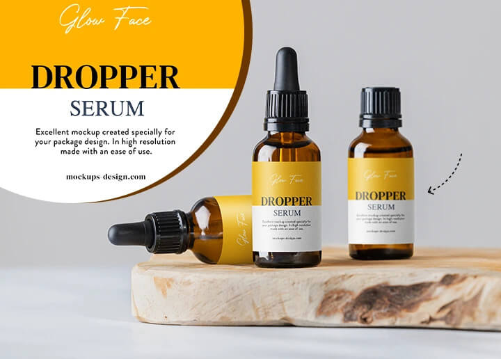 Dropper serum labels